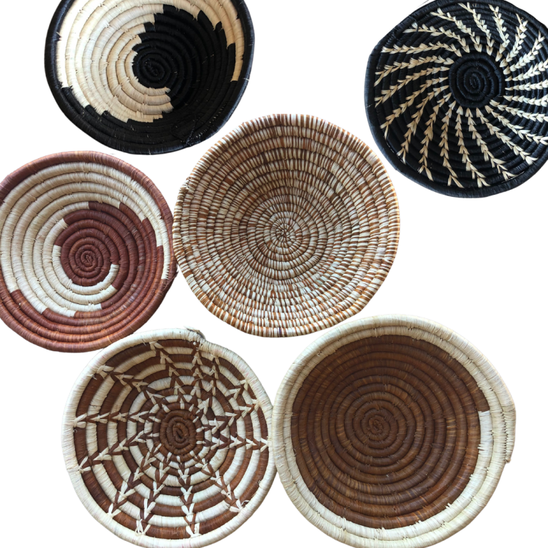 AFRICAN BASKETS AUSTRALIA WHOLSALE| BOWL | SMALL | GROUPED | ON WHITE | AFRIBEADS