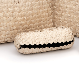 Woven Palm Leaf Glasses Case | Zoomed in Situ | AFRICAN BASKETS AUSTRALIA WHOLSALE | AFRIBEADS