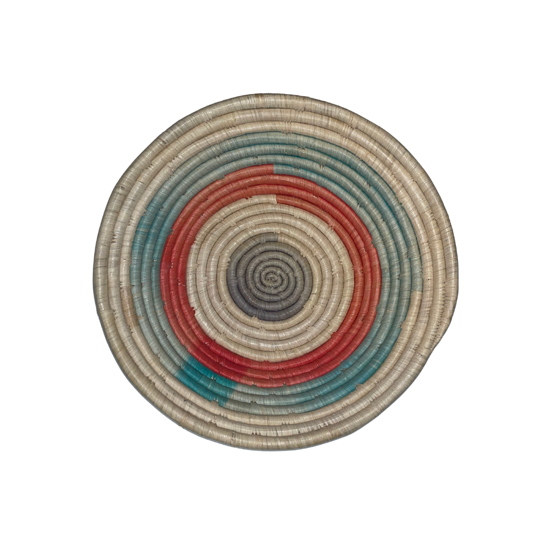 AFRICAN BASKETS AUSTRALIA WHOLSALE | BOWL | MED| ONCE OFF PATTERN 3 | CIRCLES | ON WHITE