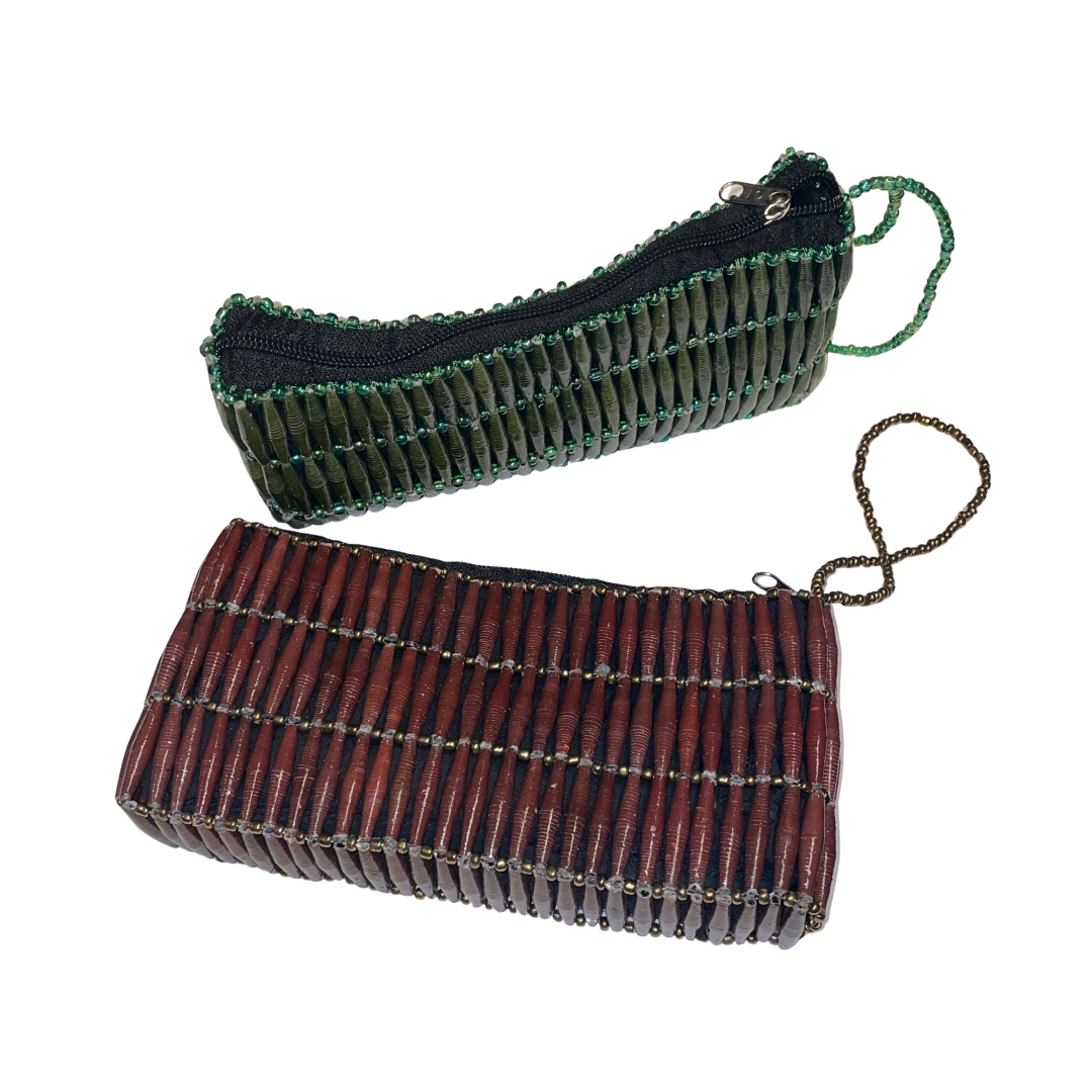 ETHICAL HANDBAG AUSTRALIA WHOLSALE | HANDMADE PAPER BEAD CLUTCH | GROUP | Afribeads